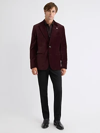 Tailored Fit Velvet Suit Blazer