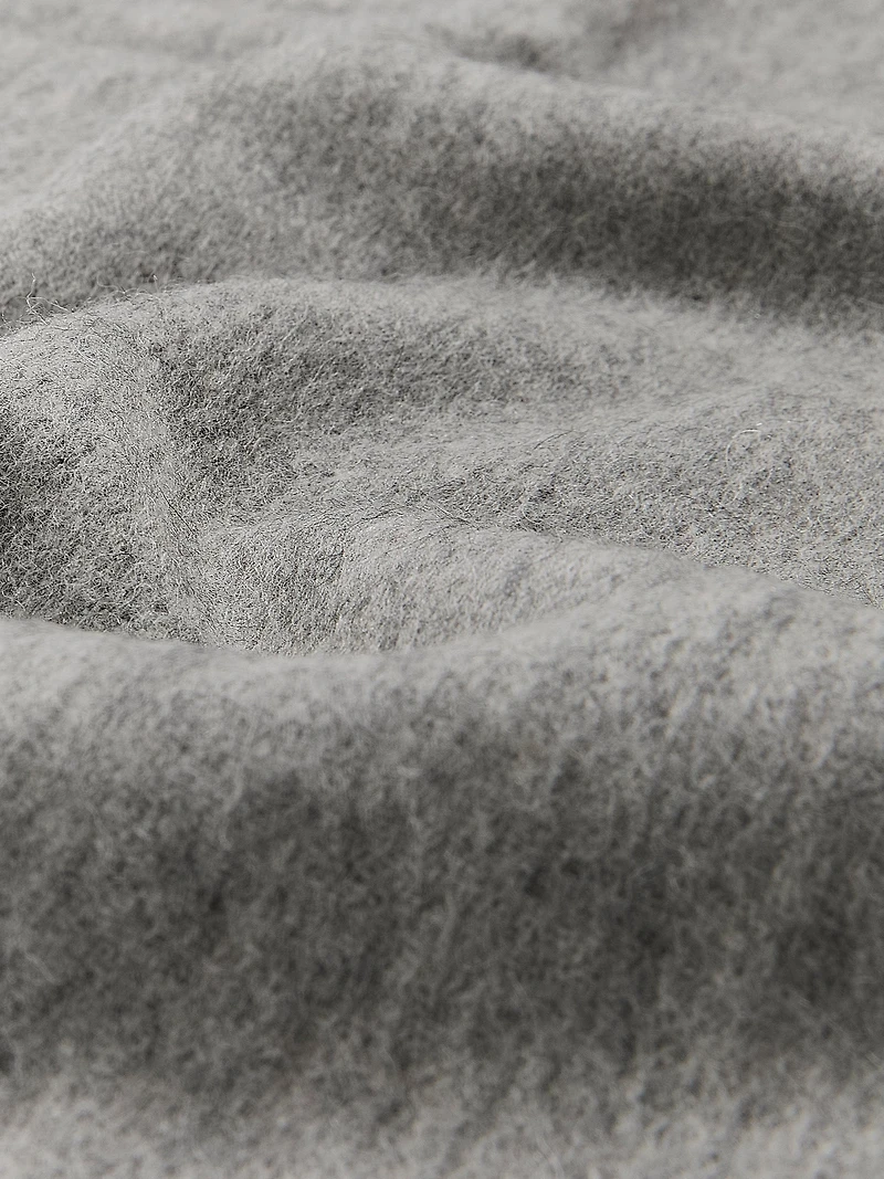 Foulard Uni en Laine avec Franges