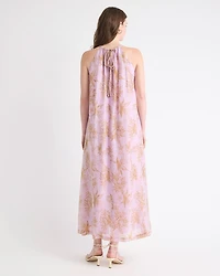 Sleeveless Halter-Neck Maxi Dress