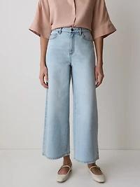 High-Rise Wide-Leg Cropped Jeans