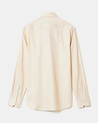 Slim-Fit Solid Sateen Dress Shirt