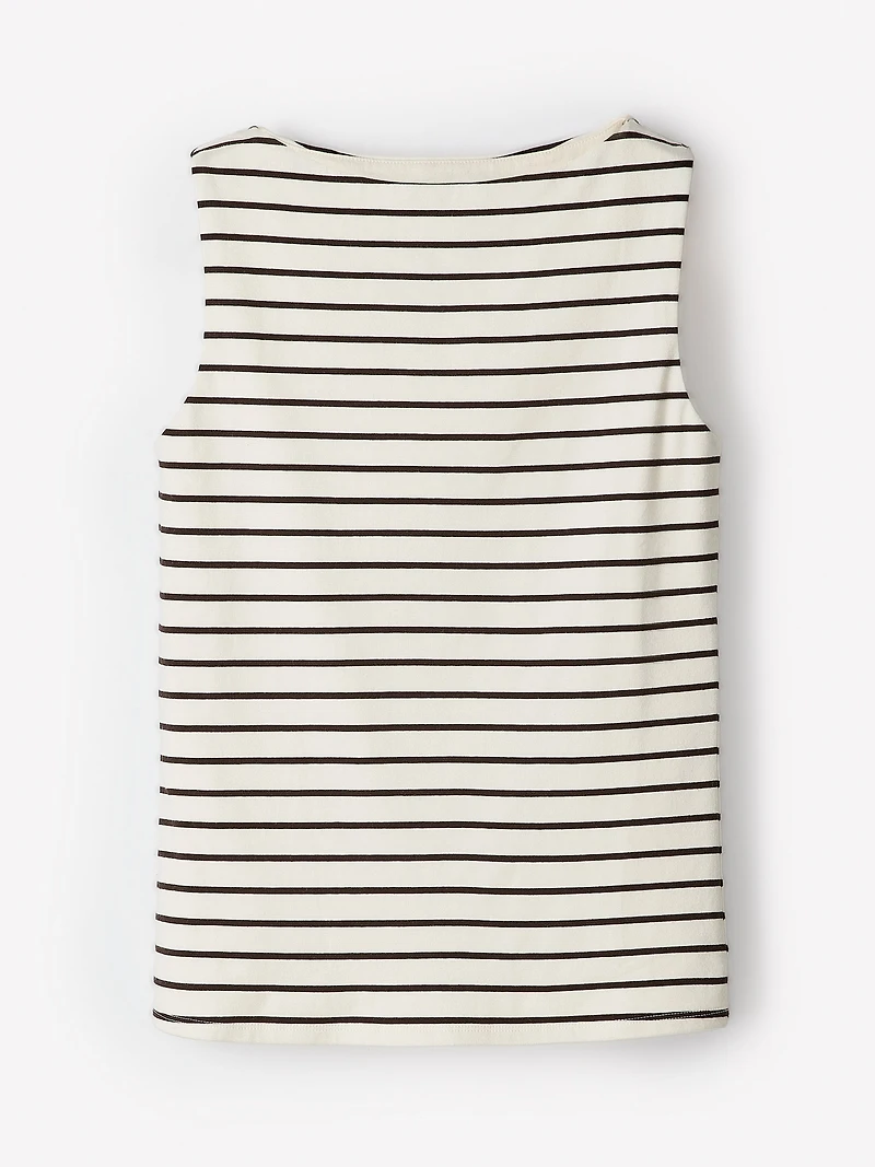 Camisole à Col Bateau en Coton Biologique