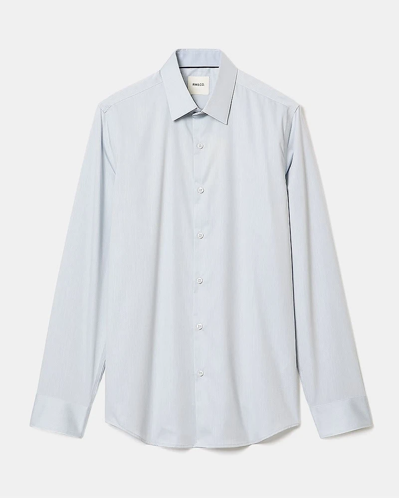 Slim Fit Denim-Like Dress Shirt