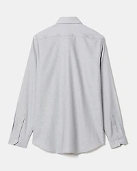 Chemise Habillée à Coupe Étroite en Dobby Micro Motif de Carrés