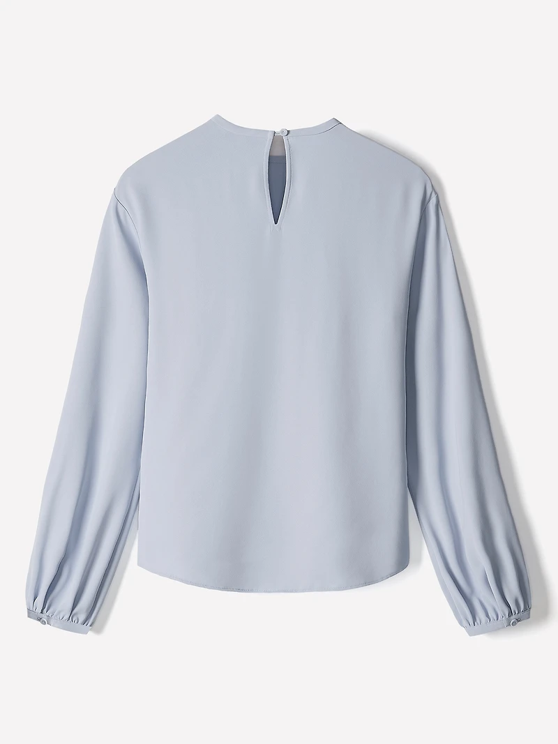 Long-Sleeve Crew-Neck Blouse