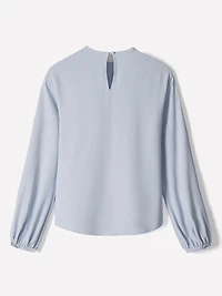 Long-Sleeve Crew-Neck Blouse