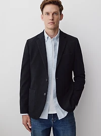 Veston en Tricot à Coupe Étroite