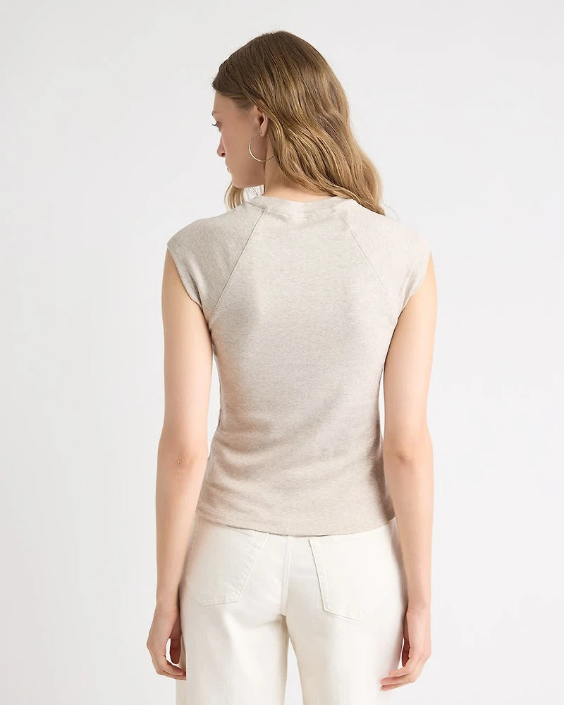 Extended-Sleeve Crew-Neck Tee