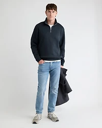Long-Sleeve Half-Zip Mock-Neck Sweater