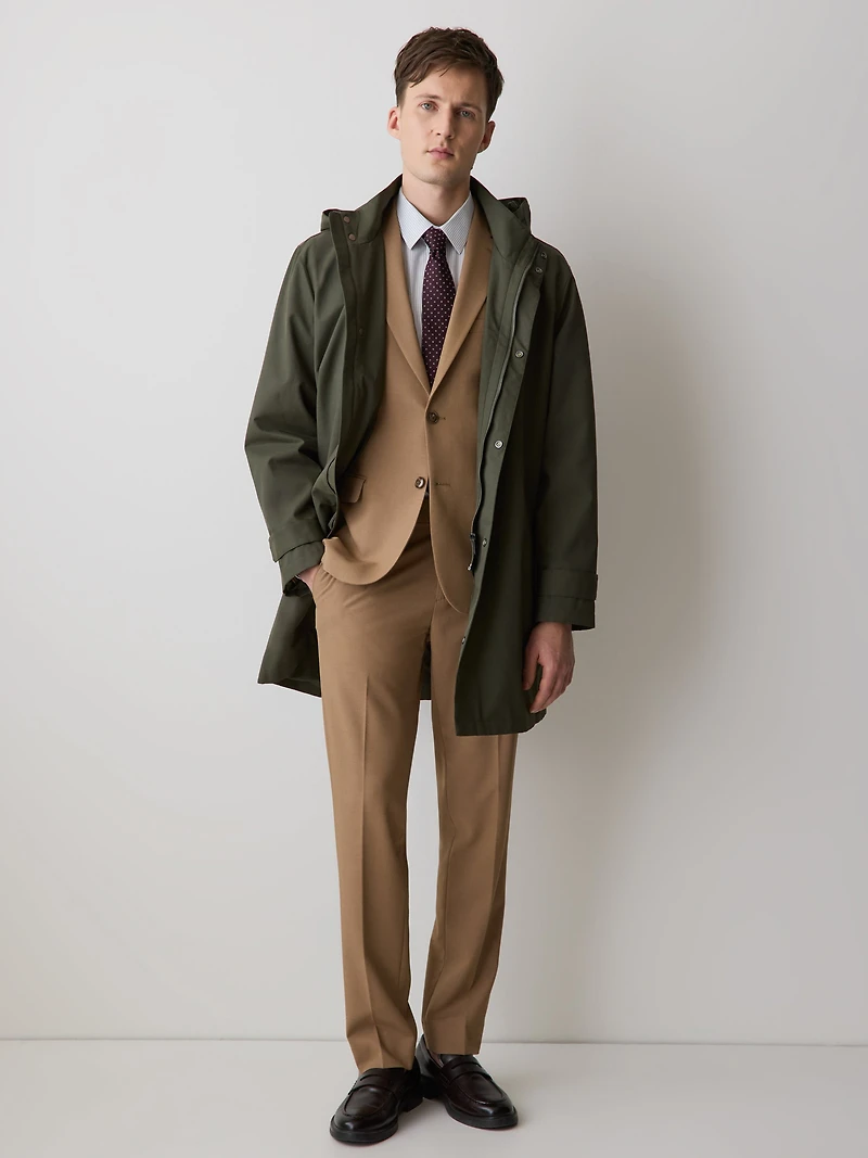 Slim-Fit Peachy Camel Suit Pant