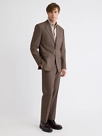 Tailored-Fit Taupe Suit Blazer