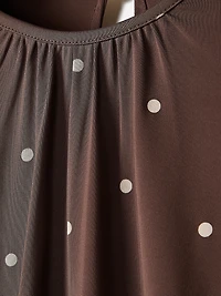 Haut à Manches Longues Col Rond Froncé