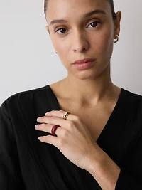 Metal and Acrylic Rings - Set of 2