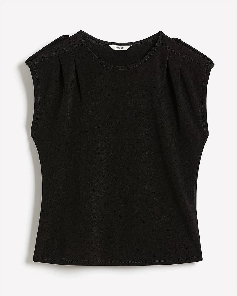 Utility-Extended-Sleeve Crew-Neck Top