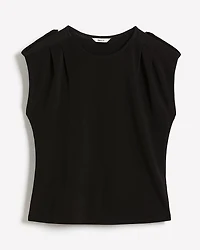 Utility-Extended-Sleeve Crew-Neck Top