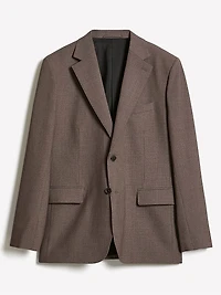 Tailored-Fit Taupe Suit Blazer