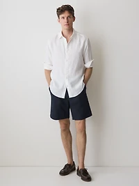 Linen-Blend Shorts