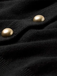 Long-Sleeve Short Cardigan with Chest Pockets