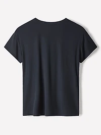Silk-Blend Boxy Knit Top