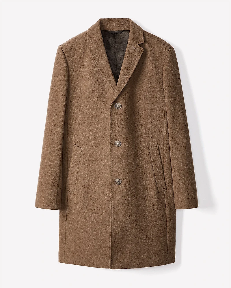 Manteau Classique en Laine avec Col Tailleur