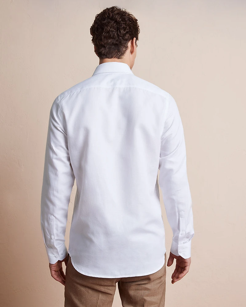 Tailored-Fit Linen Dress Shirt