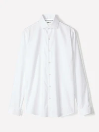 Chemise Habillée Blanche en Coton Supima (R) à Coupe Étroite