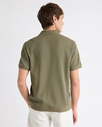 Short-Sleeve Ribbed Polo
