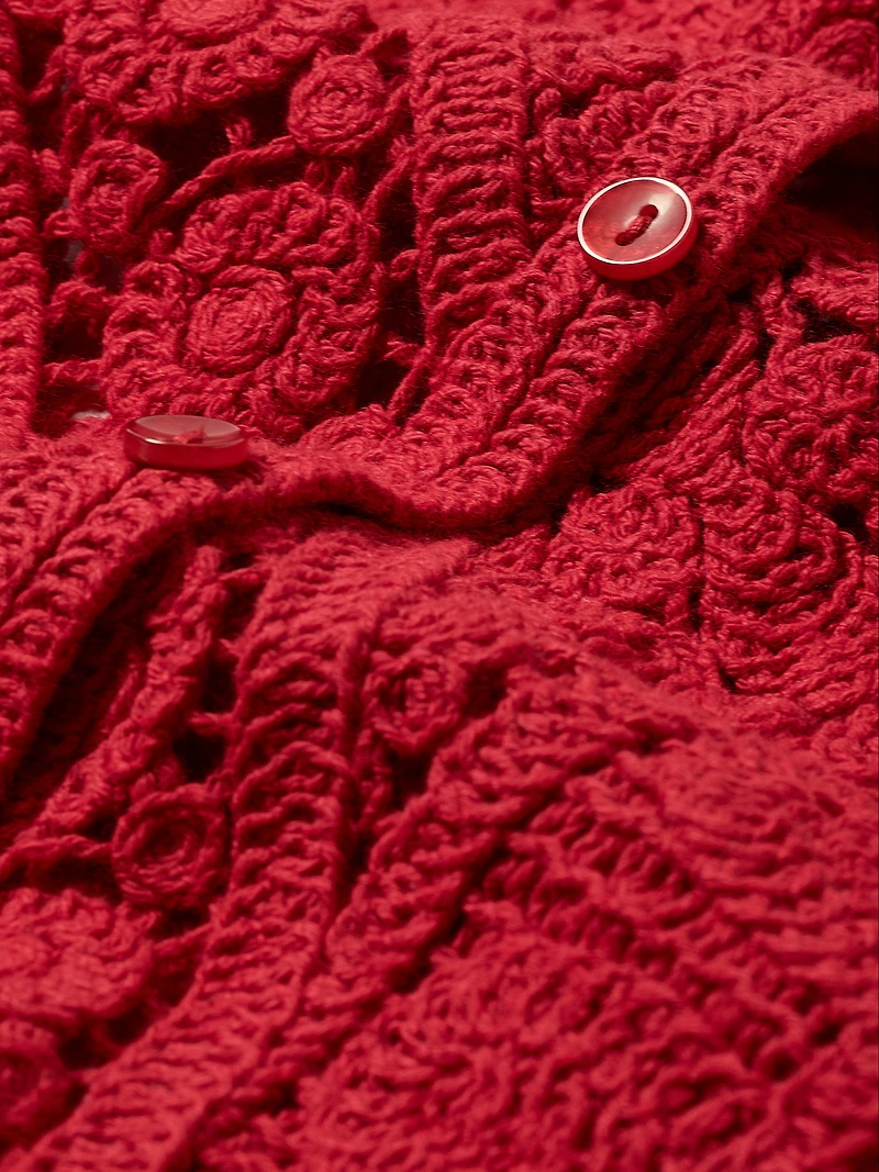 Buttoned-Down Crochet Tank Top