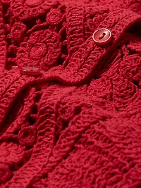 Buttoned-Down Crochet Tank Top