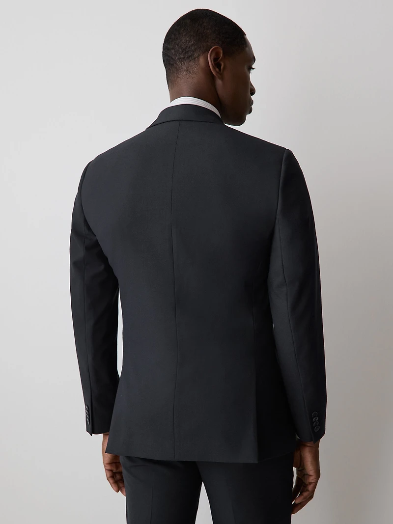 Veston de Complet à Coupe Étroite en Tissu Technique