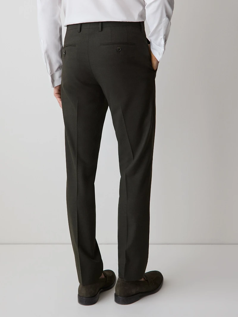 Pantalon de Complet à Coupe Étroite en Tissu Technique