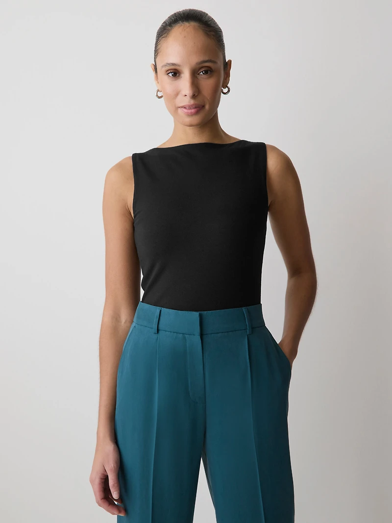 Organic Cotton Boat-Neck Cami