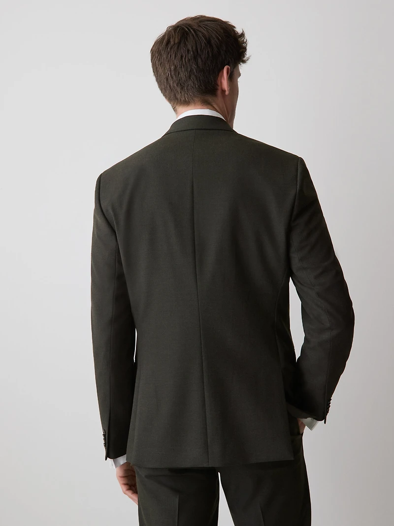 Veston de Complet à Coupe Étroite en Tissu Technique