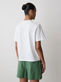 Extended-Sleeve Crew-Neck Relaxed-Fit Top