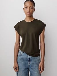 Extended-Sleeve Crew-Neck Tee