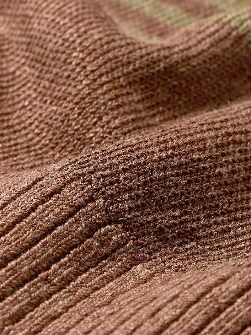 Pull Sans Manches à Col Rond en Mélange de Lin