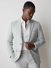 Veston de Complet Essentiel Coupe Étroite Gris Clair