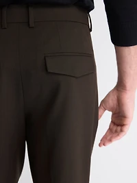 Pantalon Habillé à Jambe Fuselée Plissée