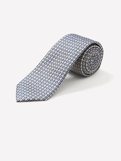 Skinny Tie with Geometric Pattern