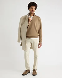 Long-Sleeve Half-Zip Mock-Neck Sweater