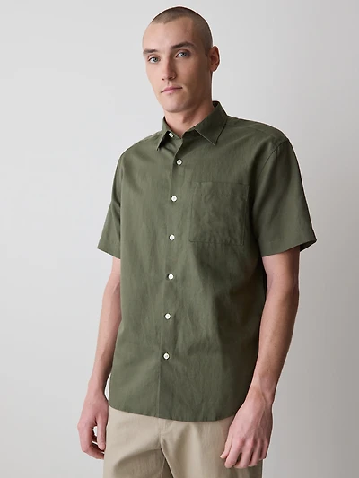 Chemise en Lin à Manches Courtes