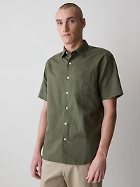 Short-Sleeve Linen Shirt