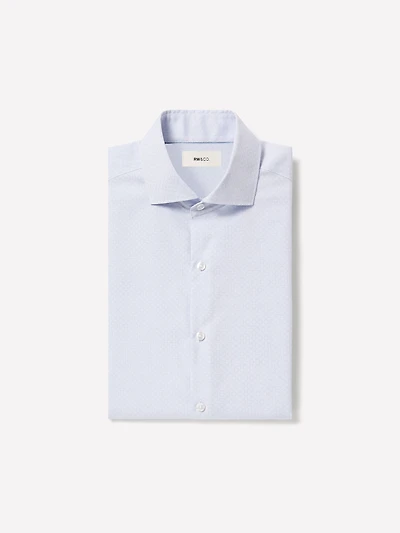 Slim Fit Dotted Dress Shirt
