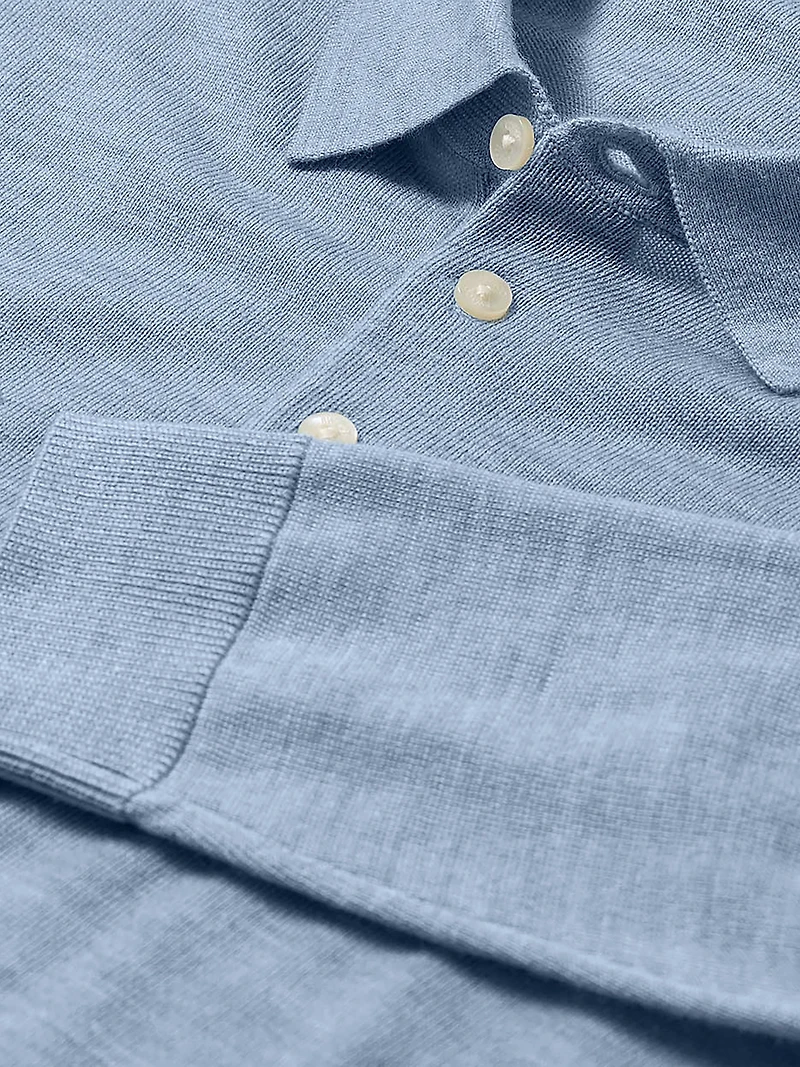 Merino Wool Polo Sweater