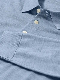 Merino Wool Polo Sweater