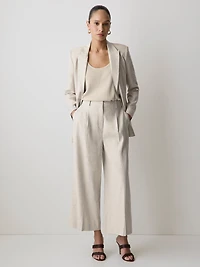 Cropped Wide-Leg High-Rise Pant