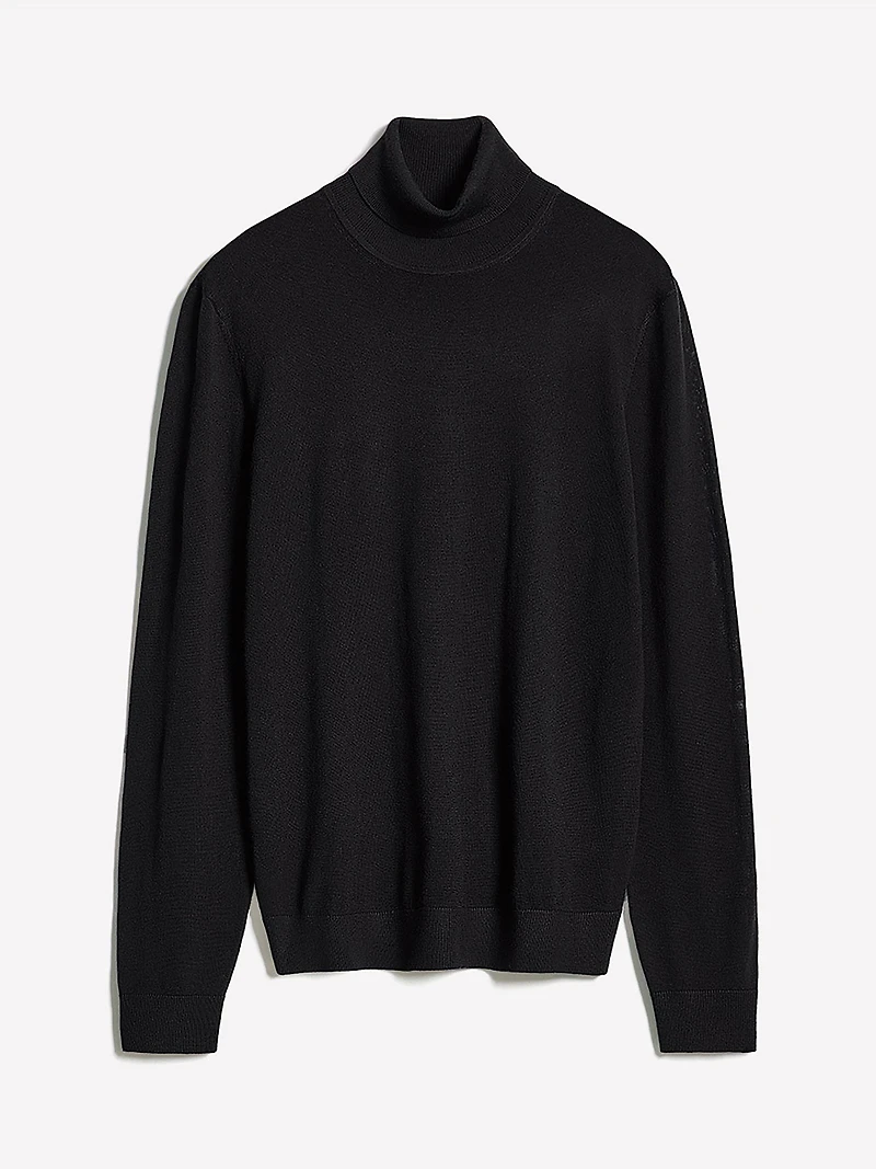 Pull à Col Roulé en Laine Mérinos