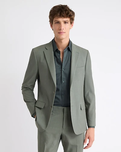 Slim-Fit Green Suit Blazer