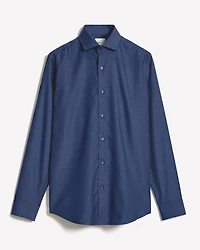 Chemise Habillée à Coupe Ajustée en Dobby Deux Tons