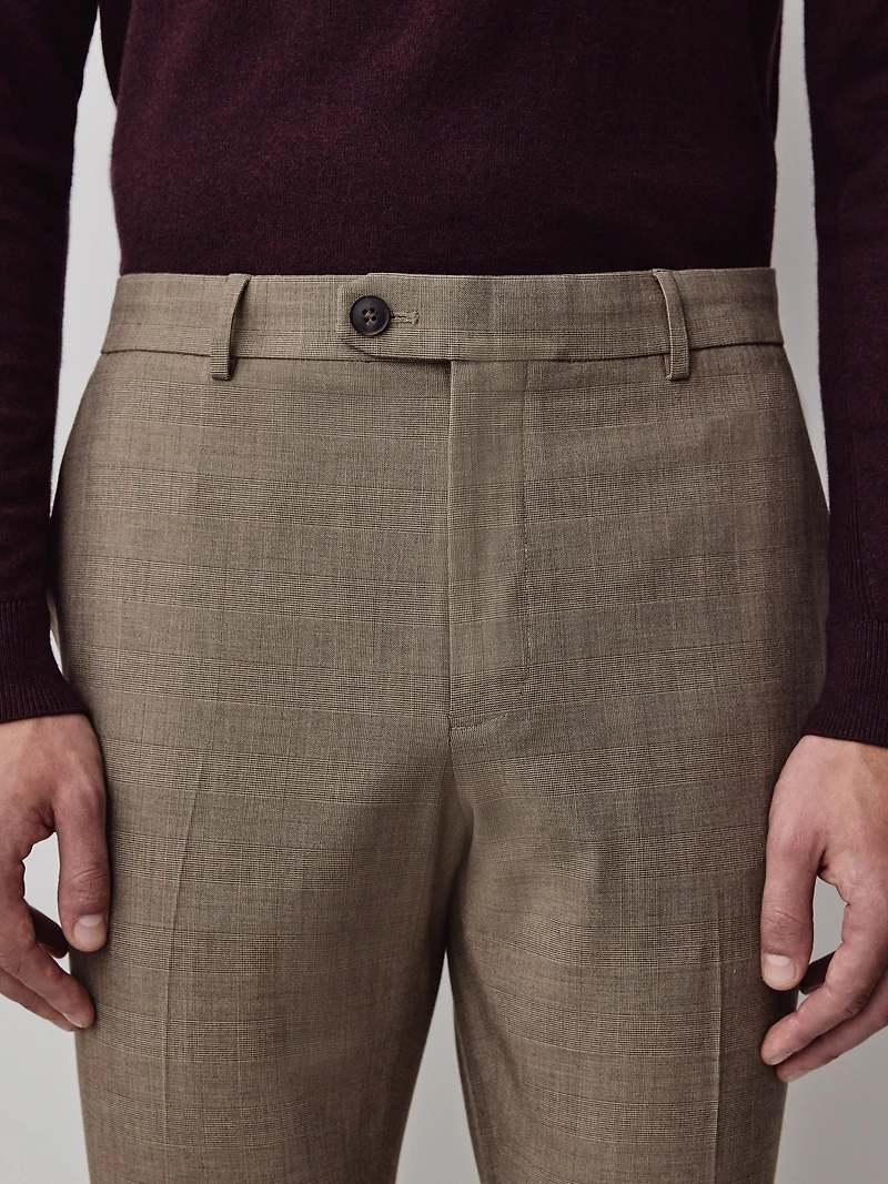 Pantalon Prince-de-Galles à Coupe Étroite